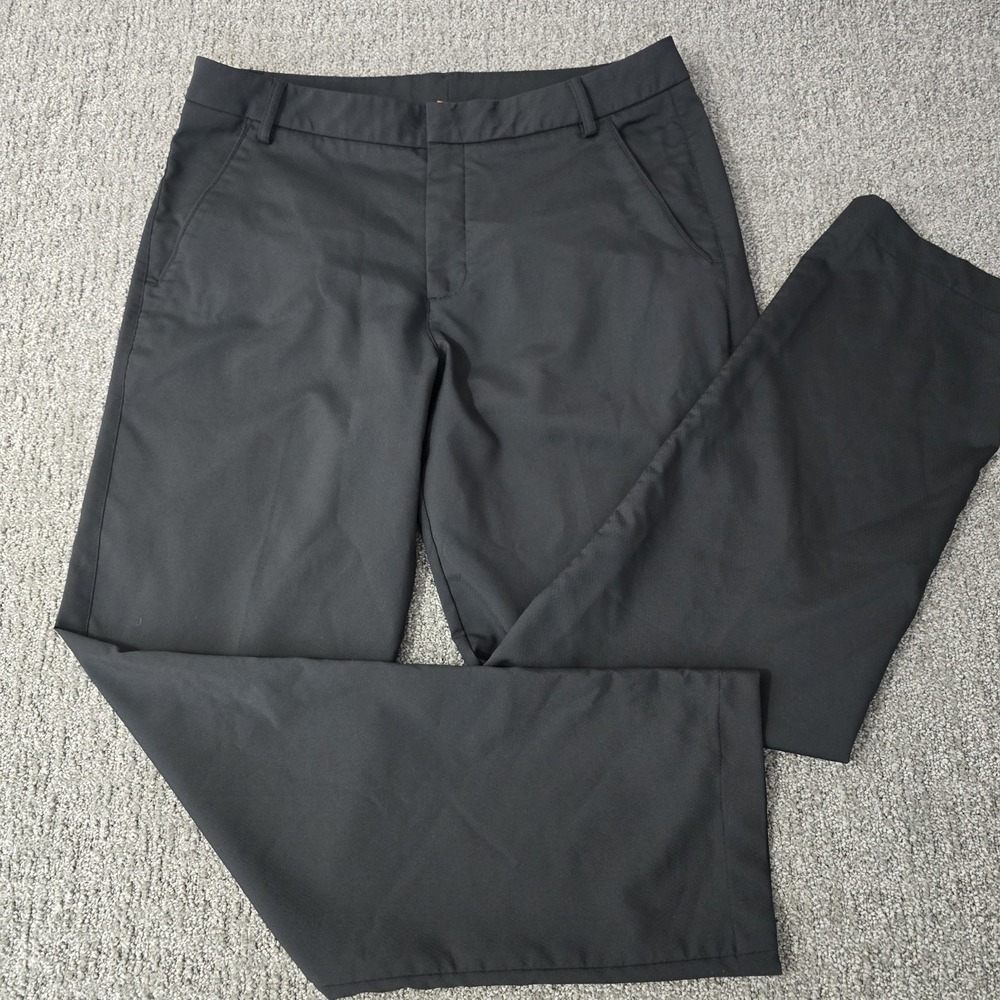Puma Sport Lifestyle Golf Pants Mens 34x32 Black Stretch Performance Flat Front